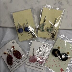 Bundle of 5 pairs of handmade earrings